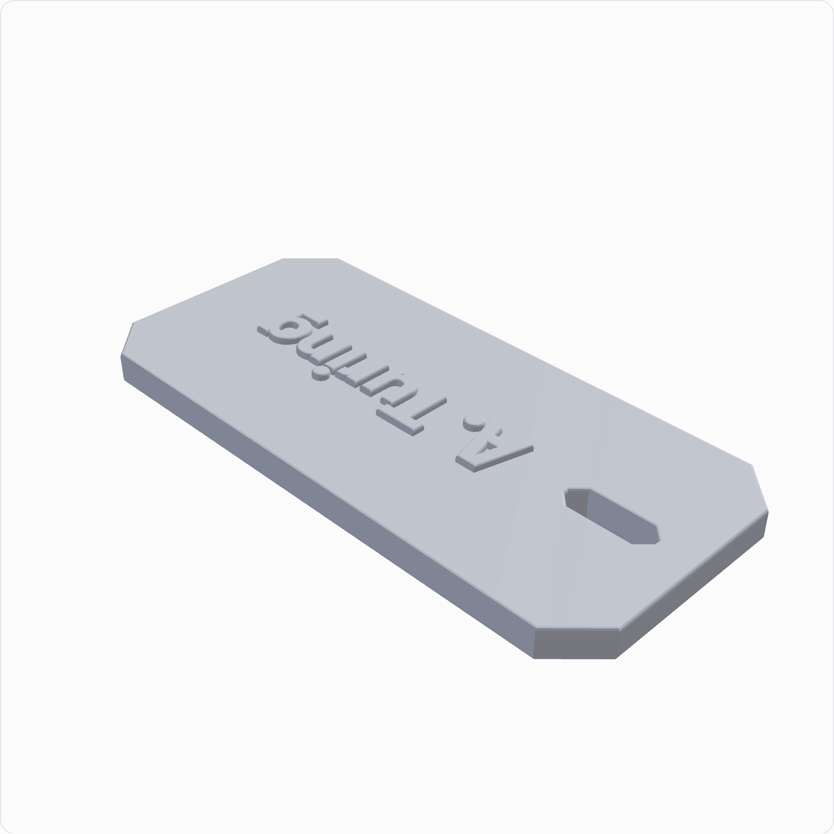 Luggage tag, rendered