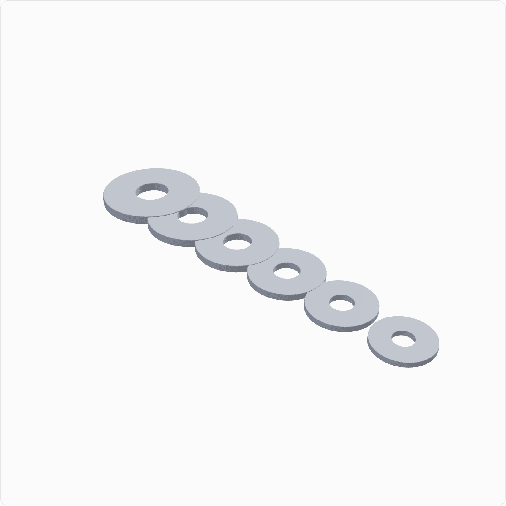 Spacer set, rendered