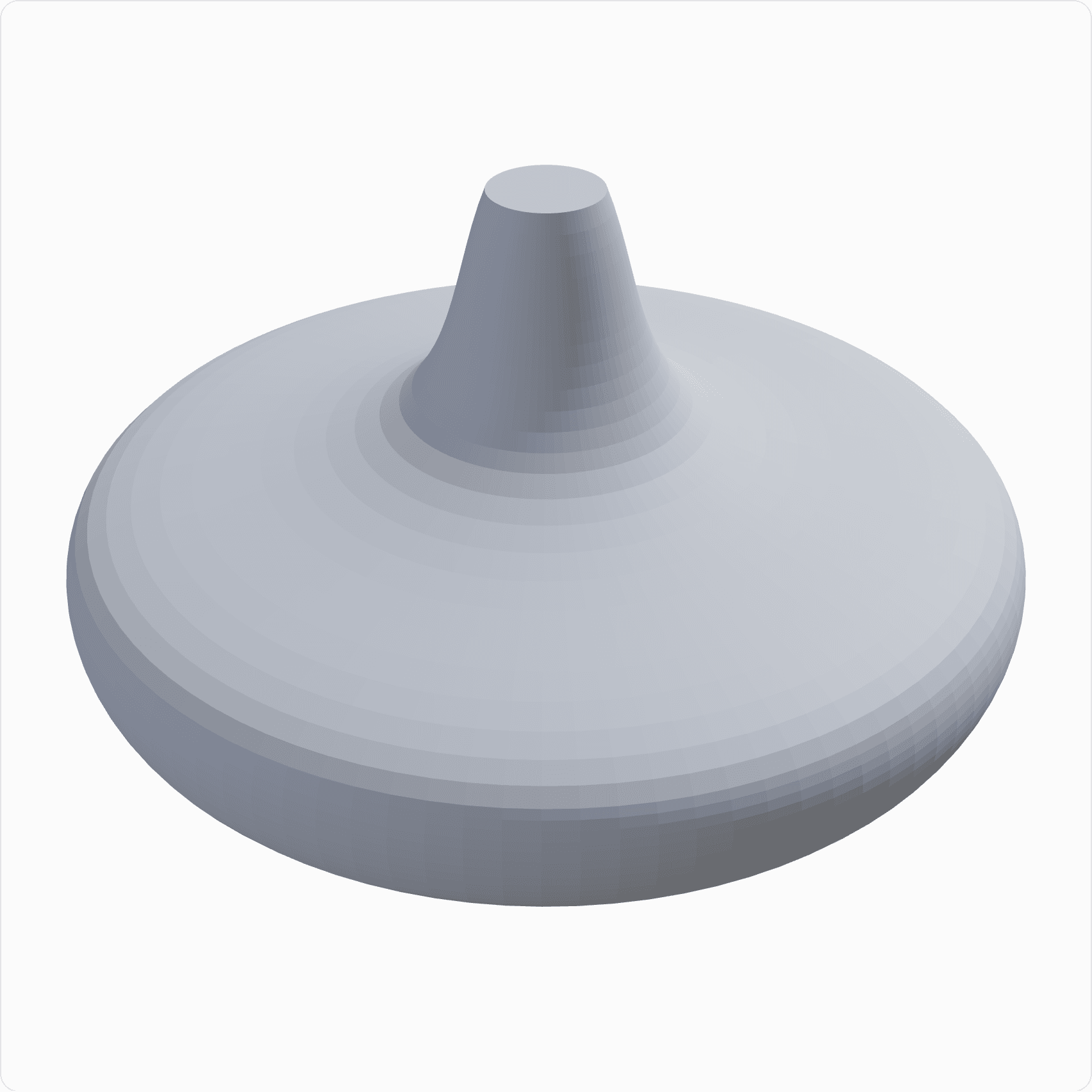 Spinning top, rendered