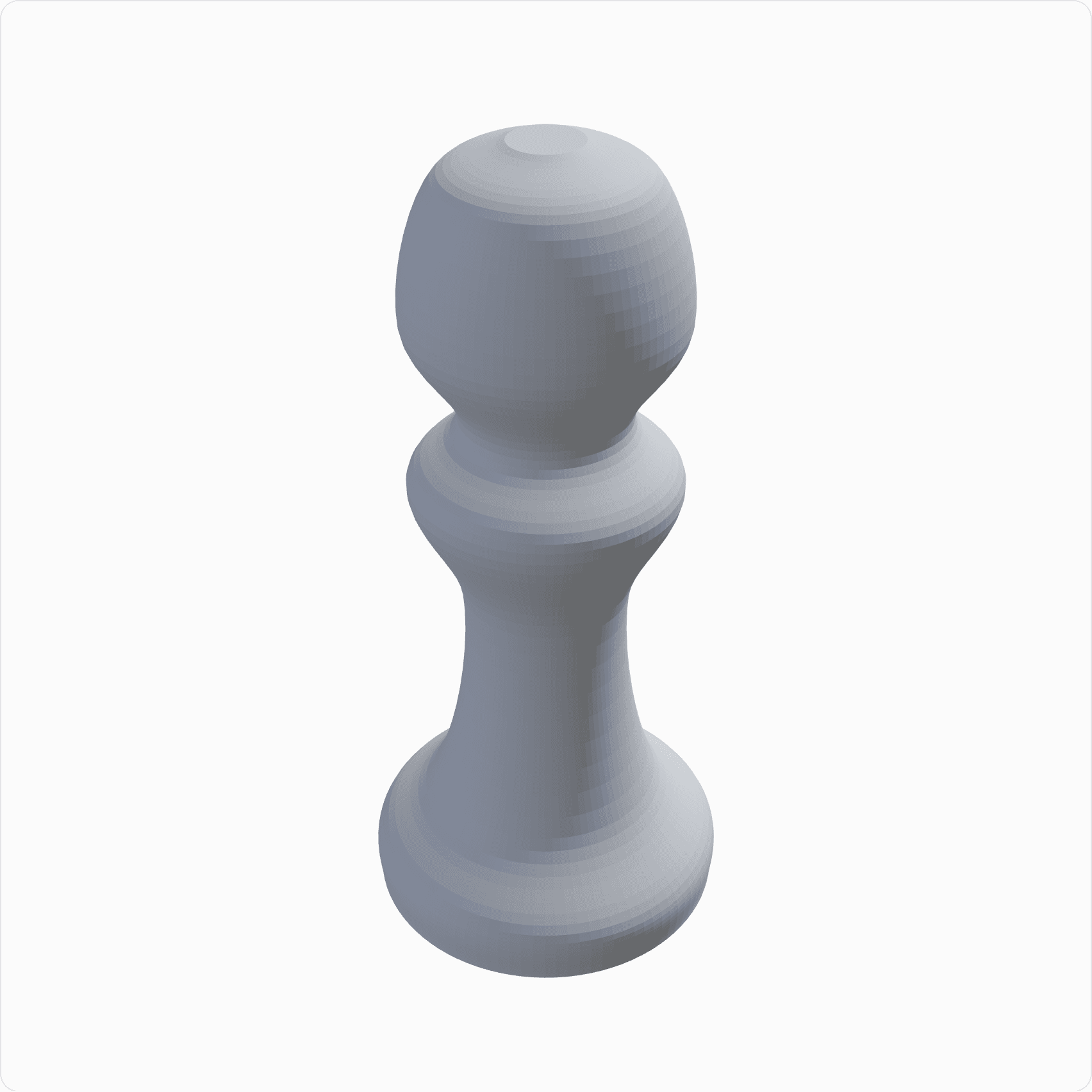 Chess pawn, rendered