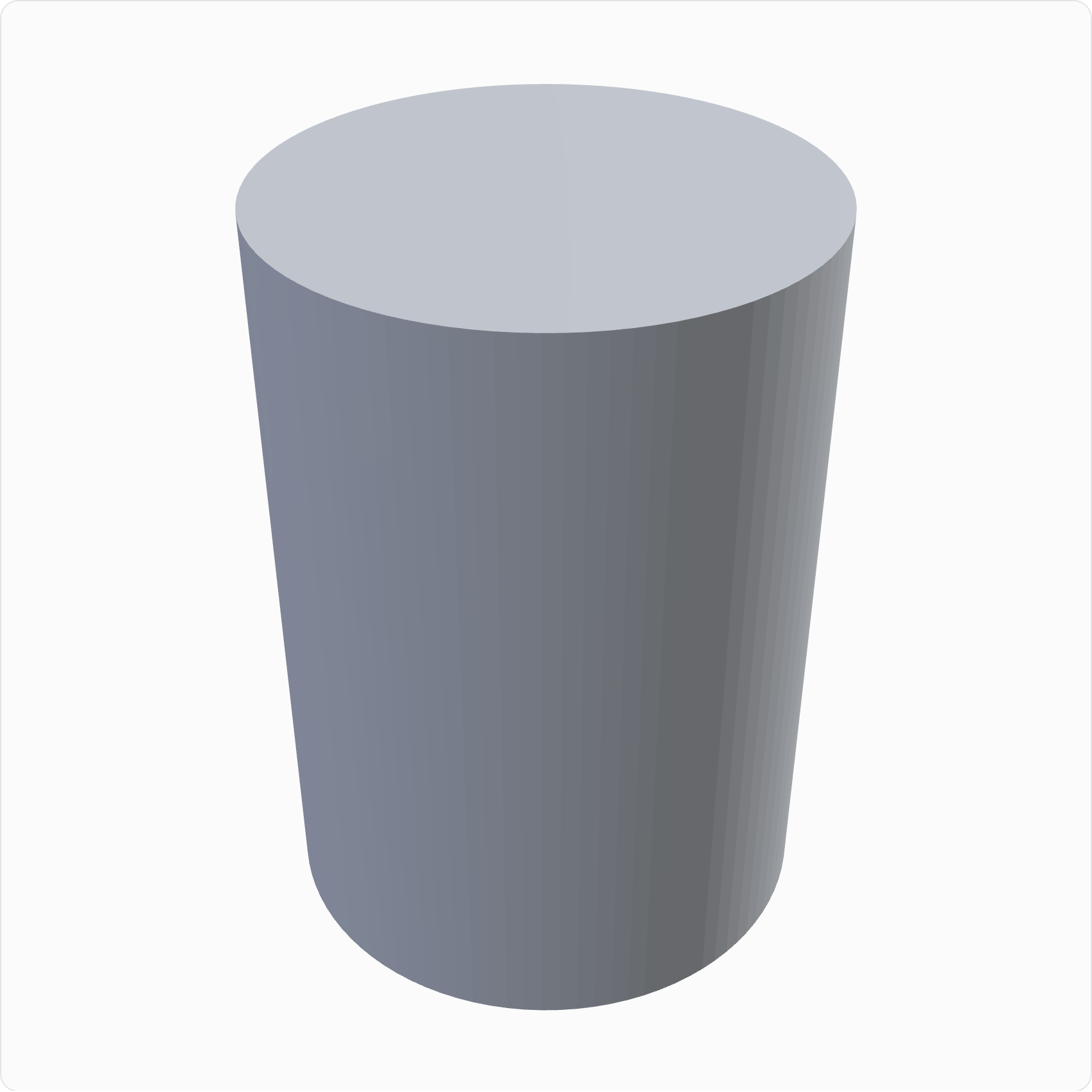 Strutted canister, rendered