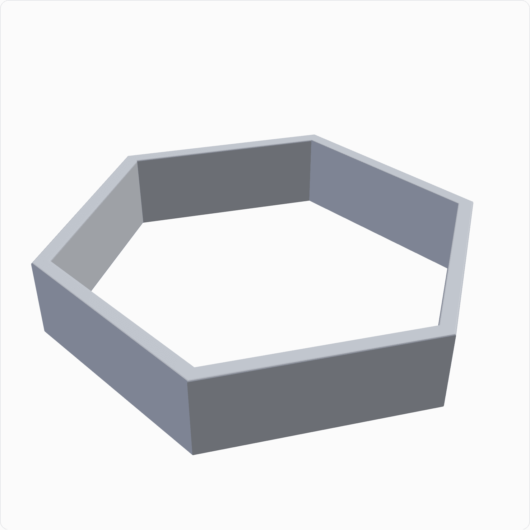 Hex pen tray, rendered