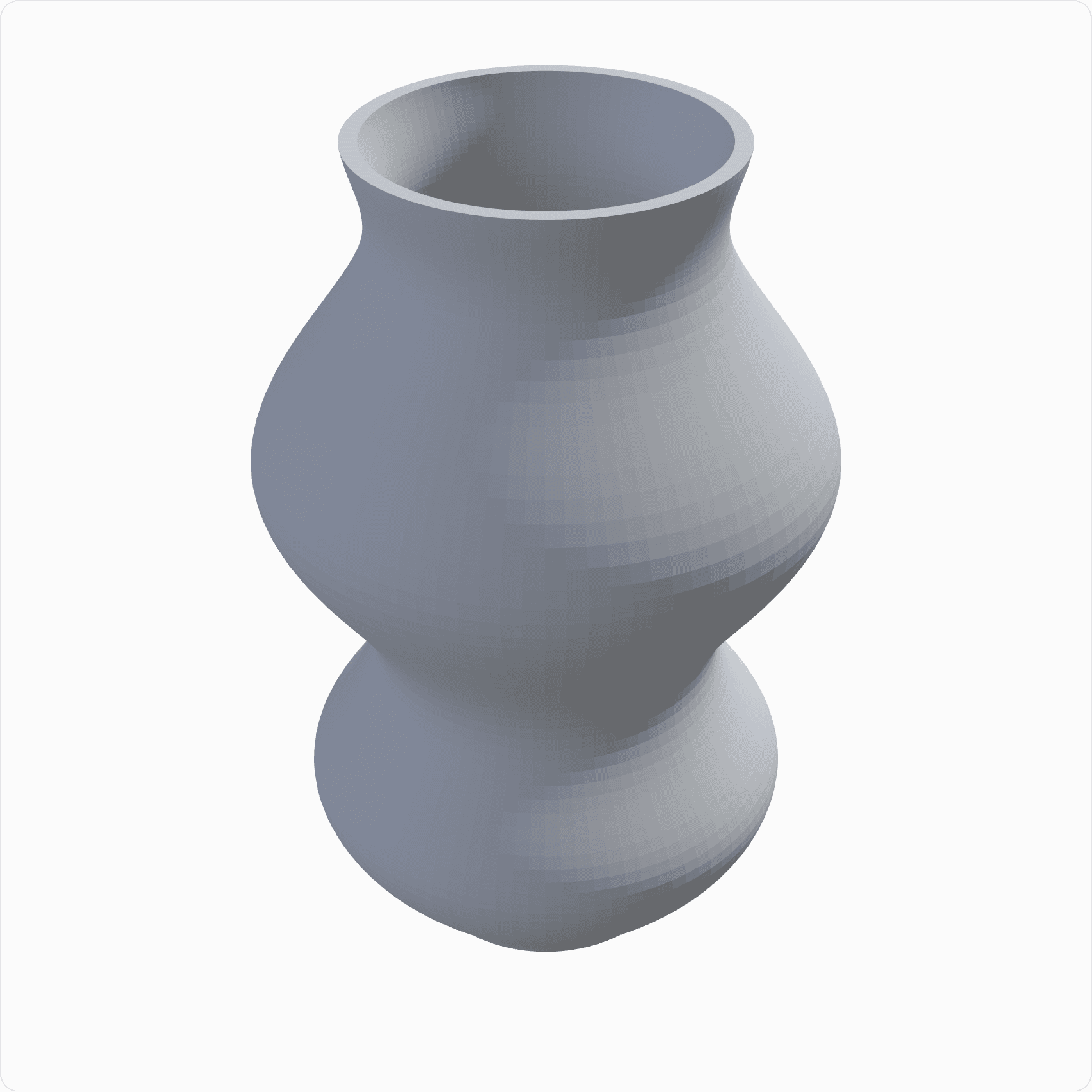Double bulb vase, rendered
