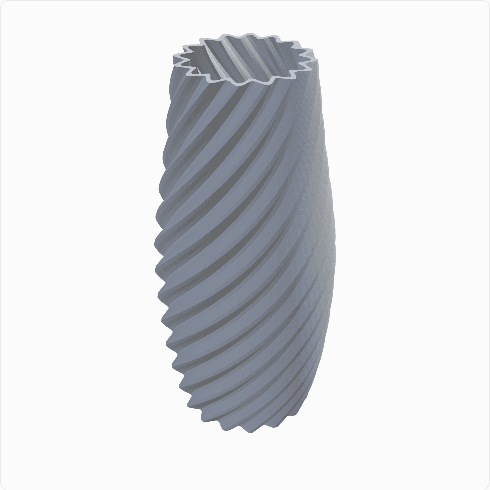 Spiral carafe, rendered
