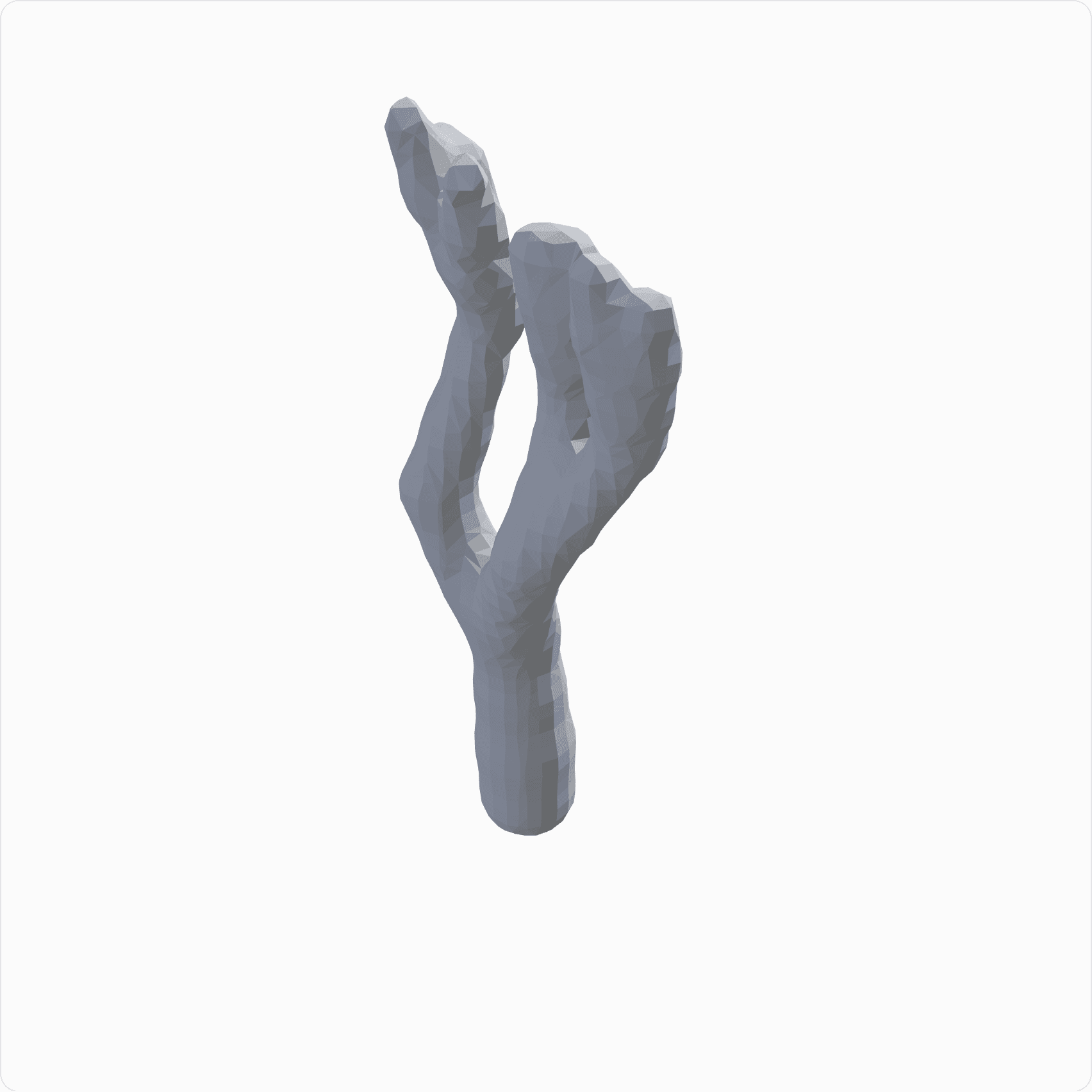 Coral knot pendant, rendered