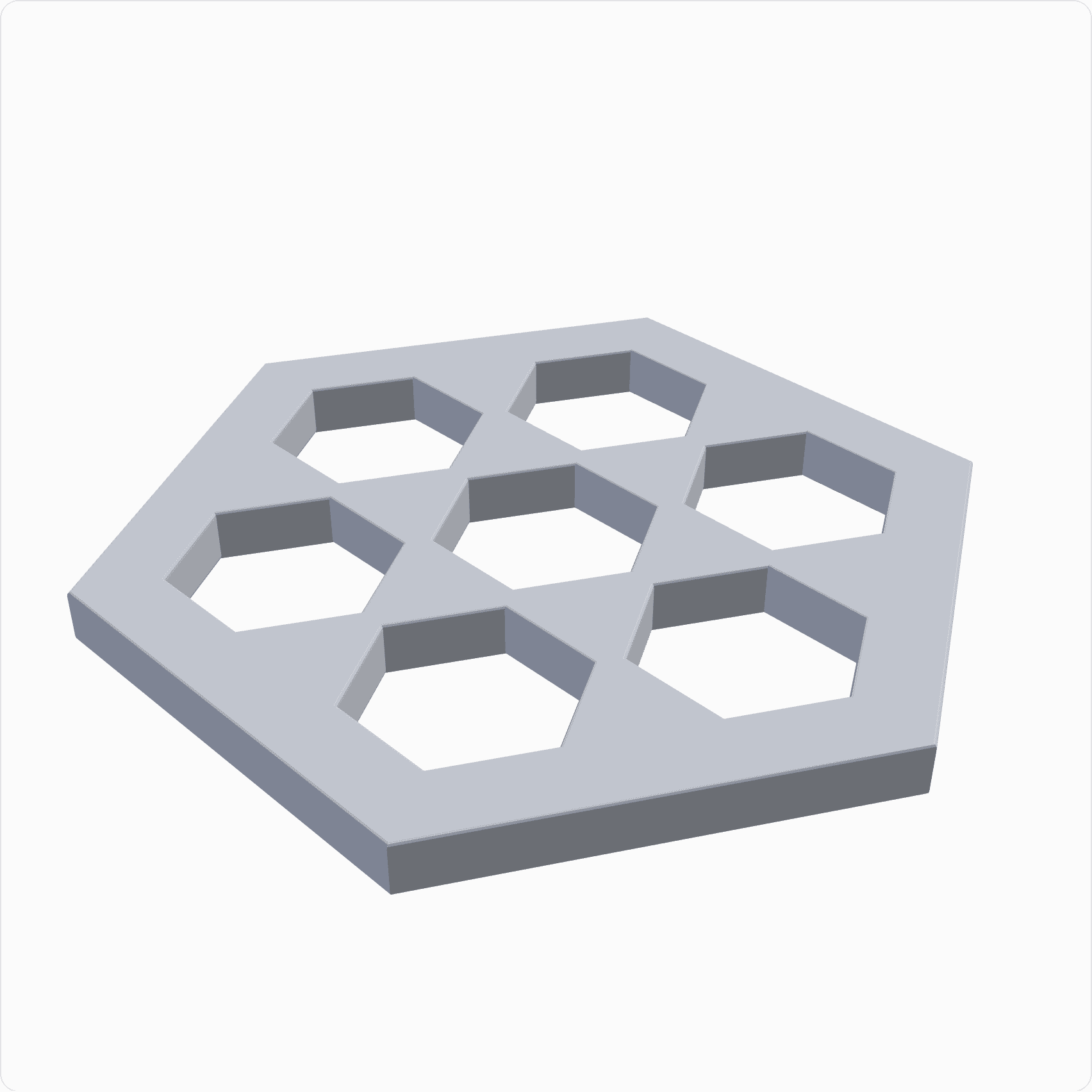 Hex trivet, rendered