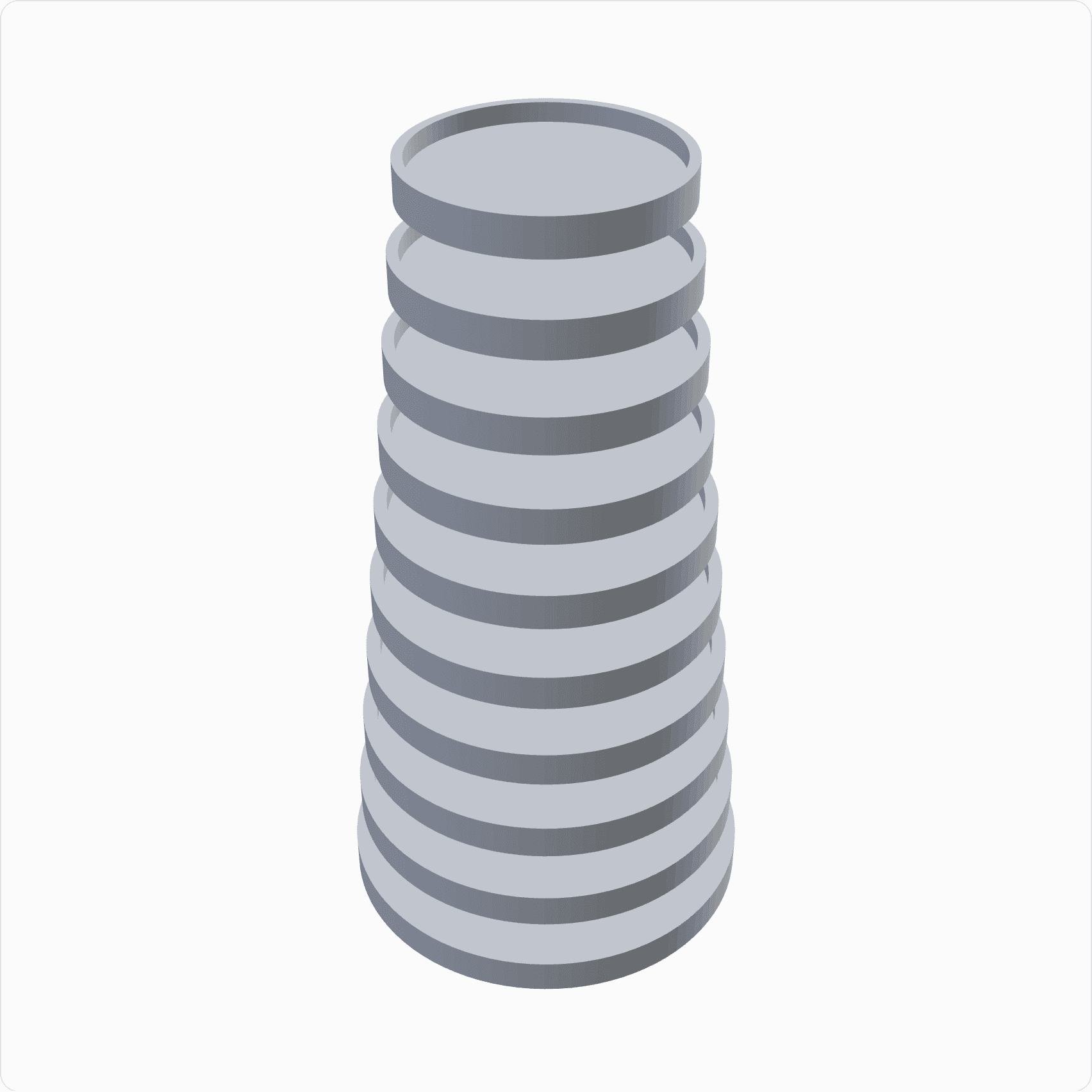 Stepped terrace vase, rendered