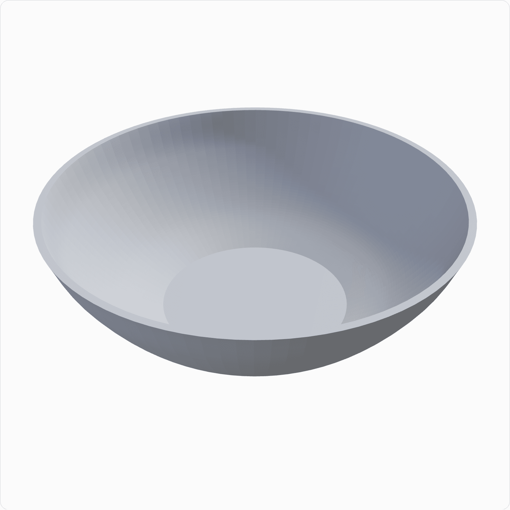 Wide serving bowl, rendered