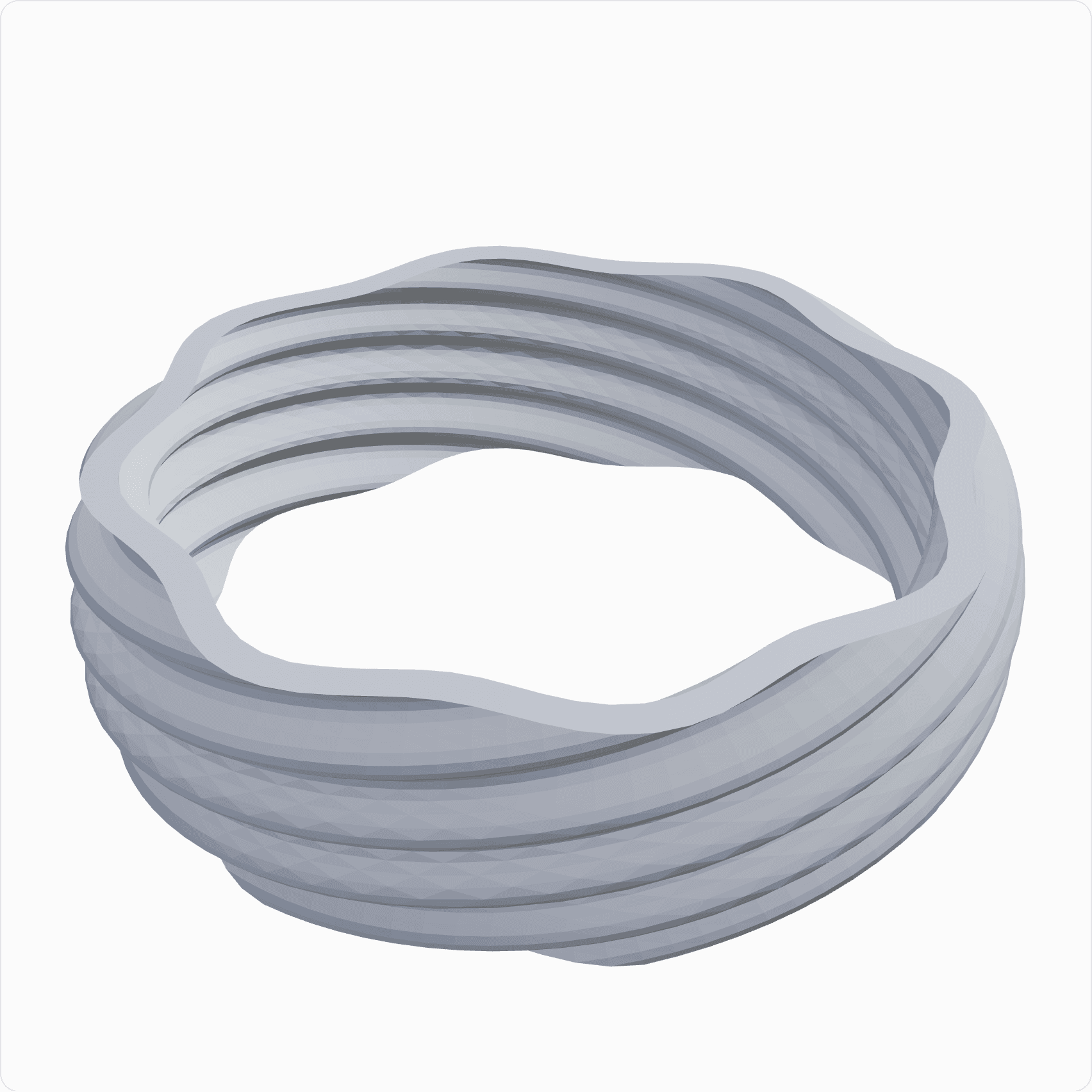Twisted bangle, rendered