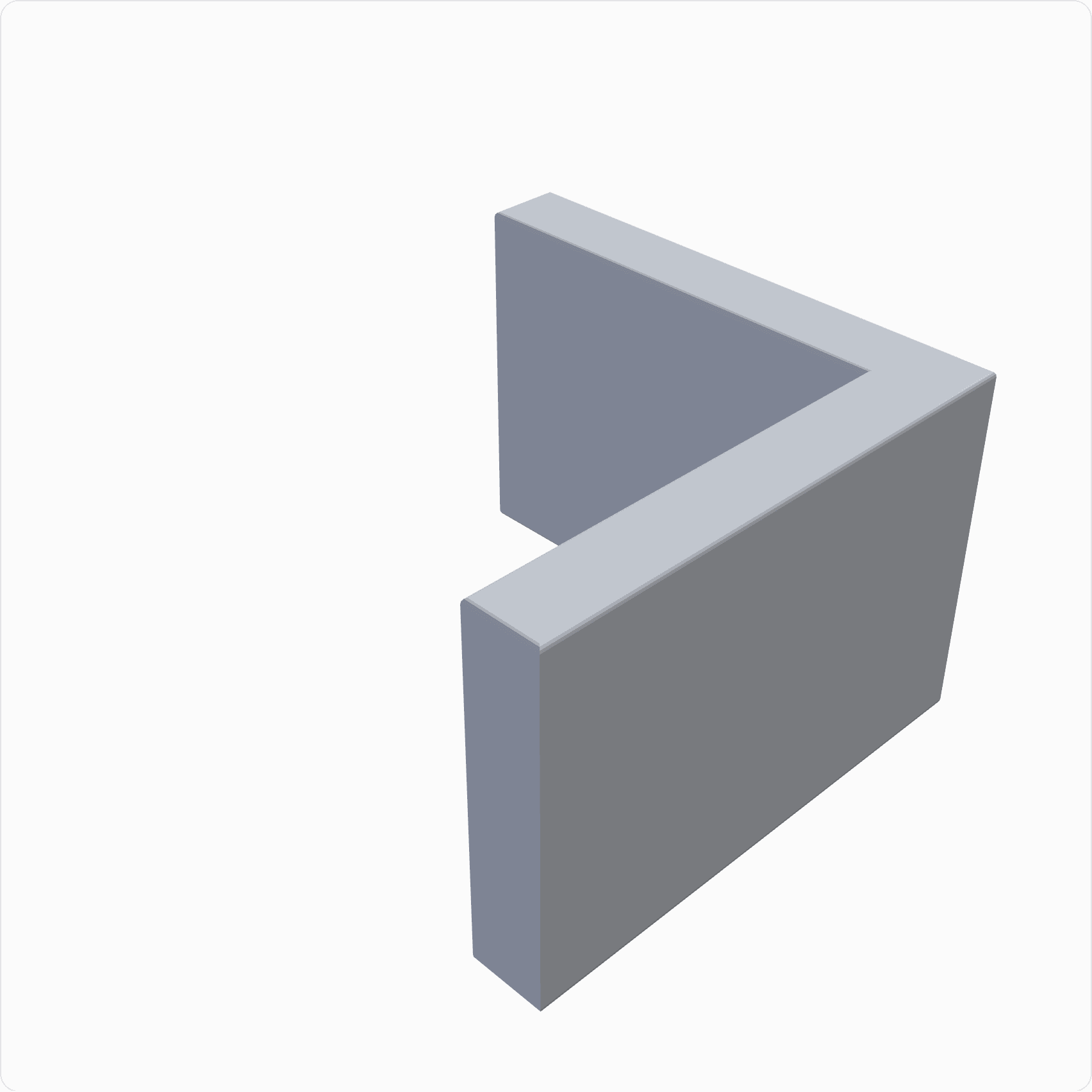 Corner bracket, rendered