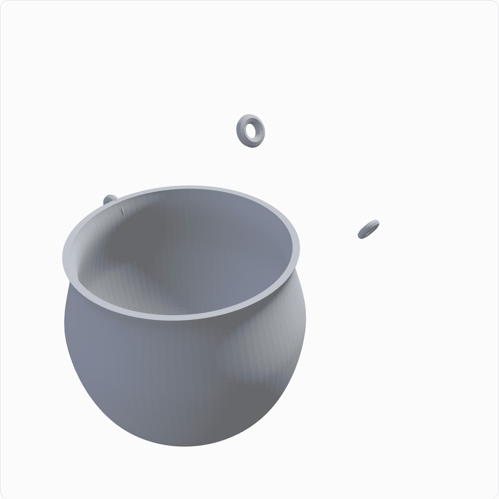 Hanging pot, rendered