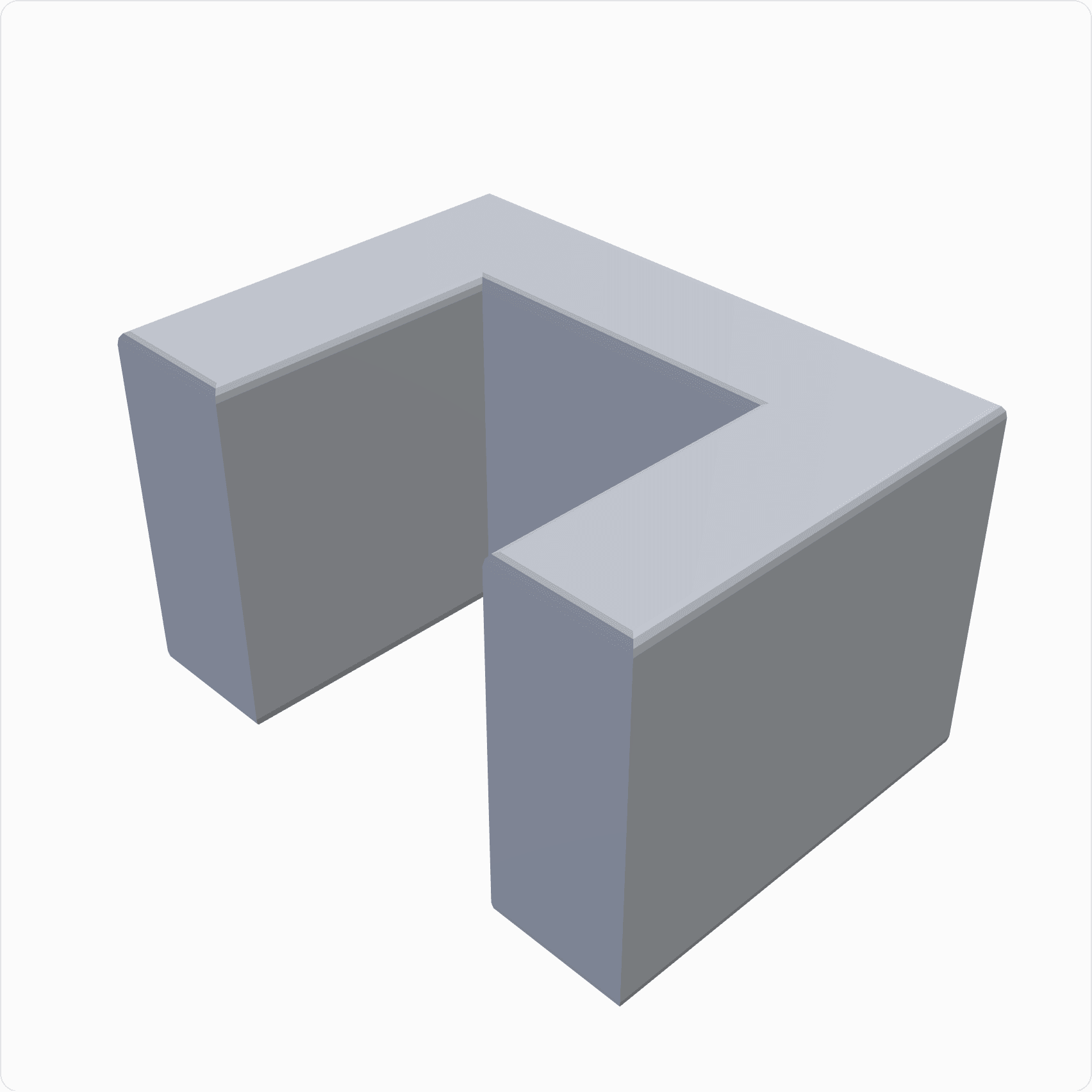 Cable clip, rendered