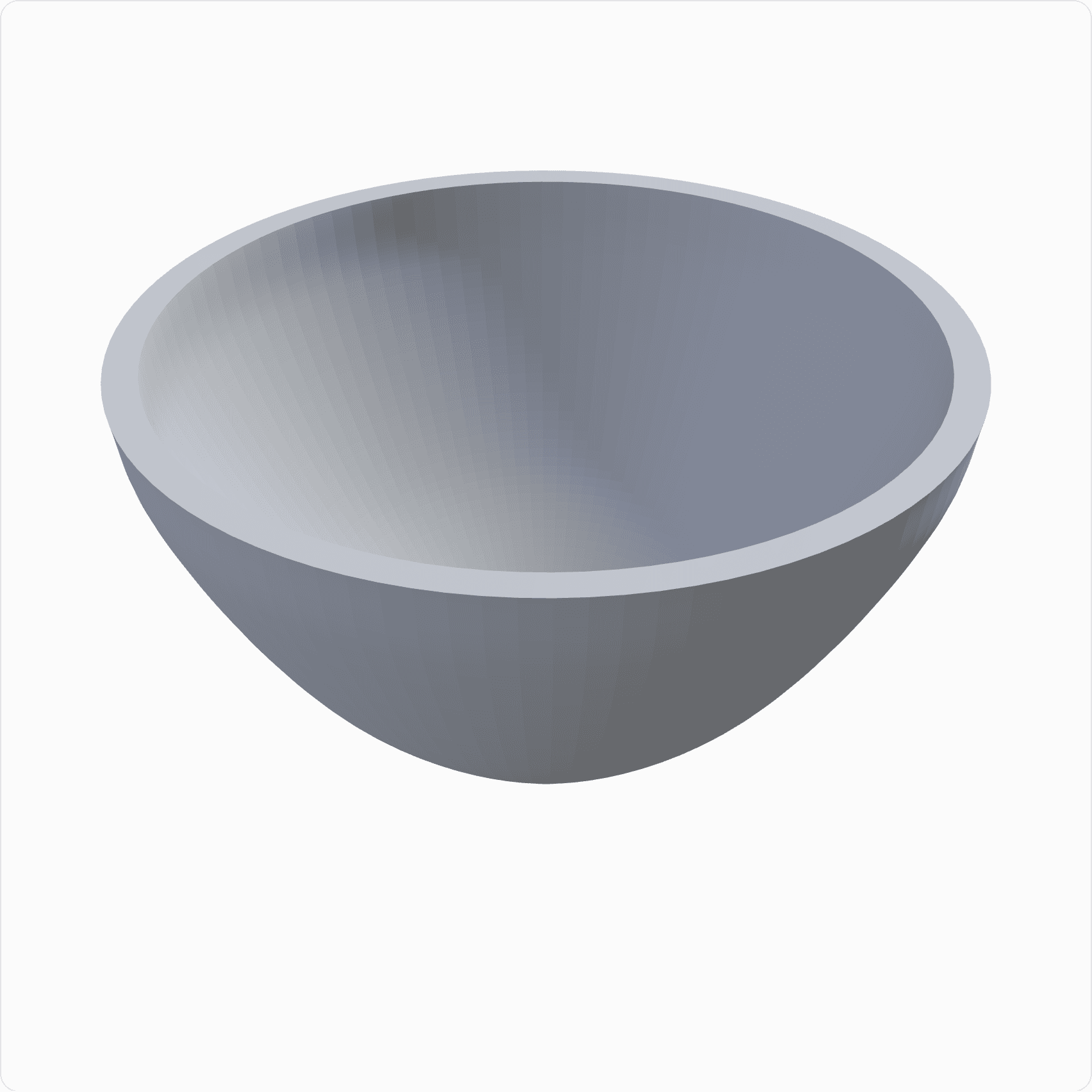 Poured bowl, rendered