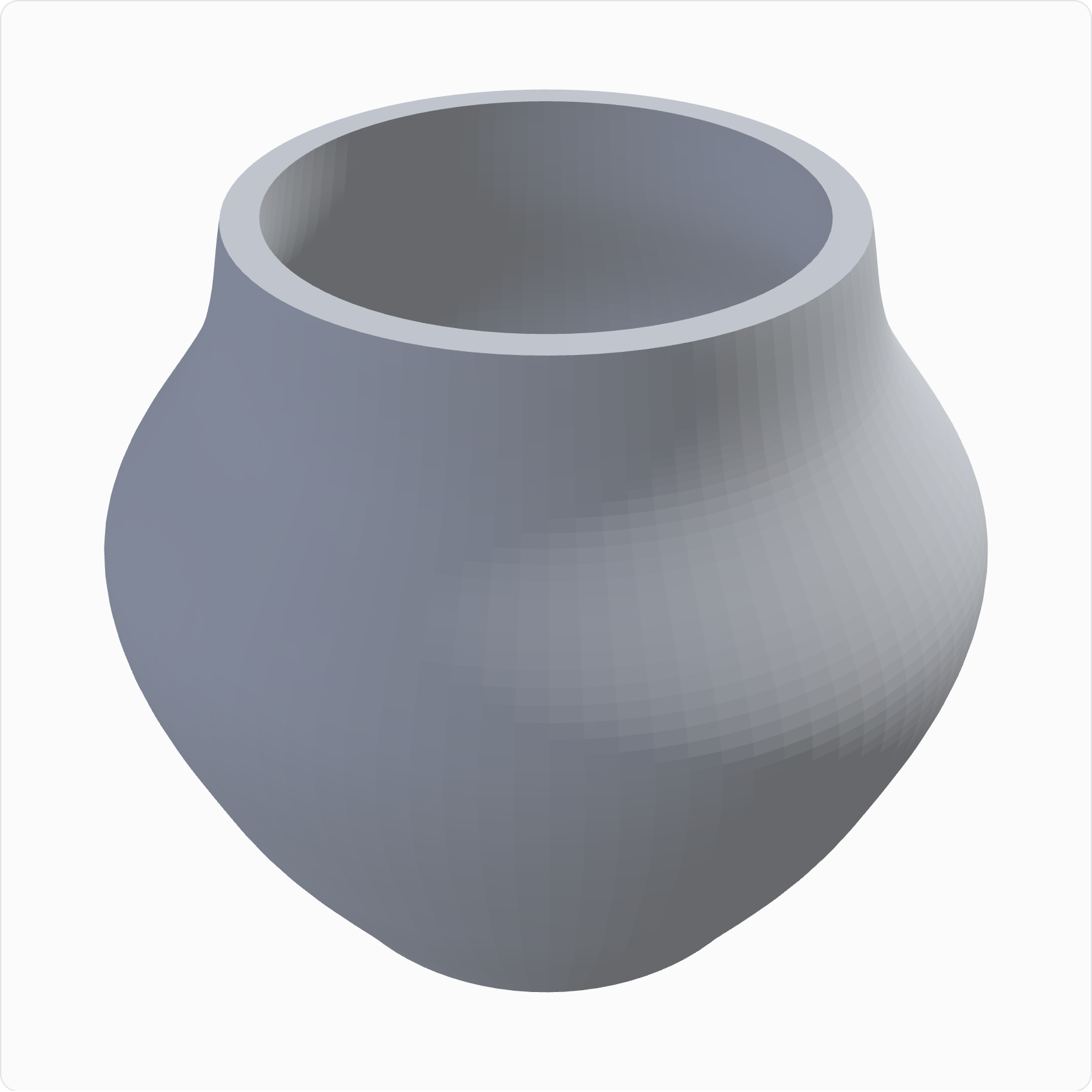 Pinch pot, rendered