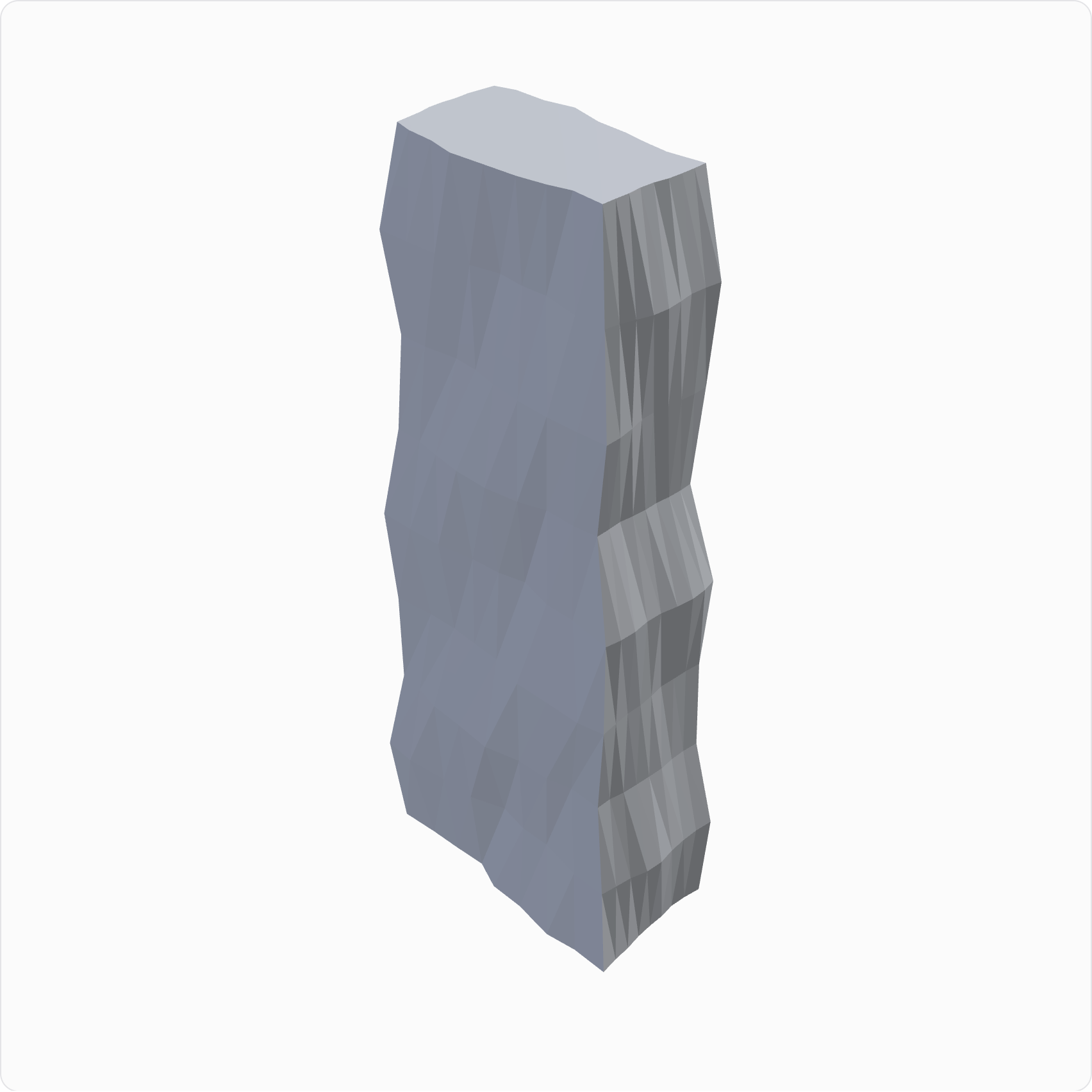 Eroded monolith, rendered