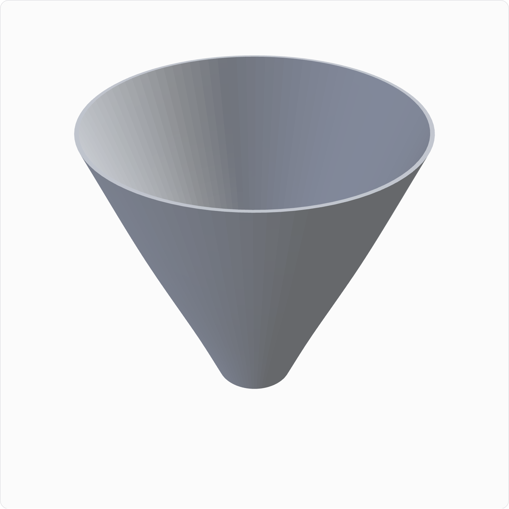 Diffuser cone, rendered