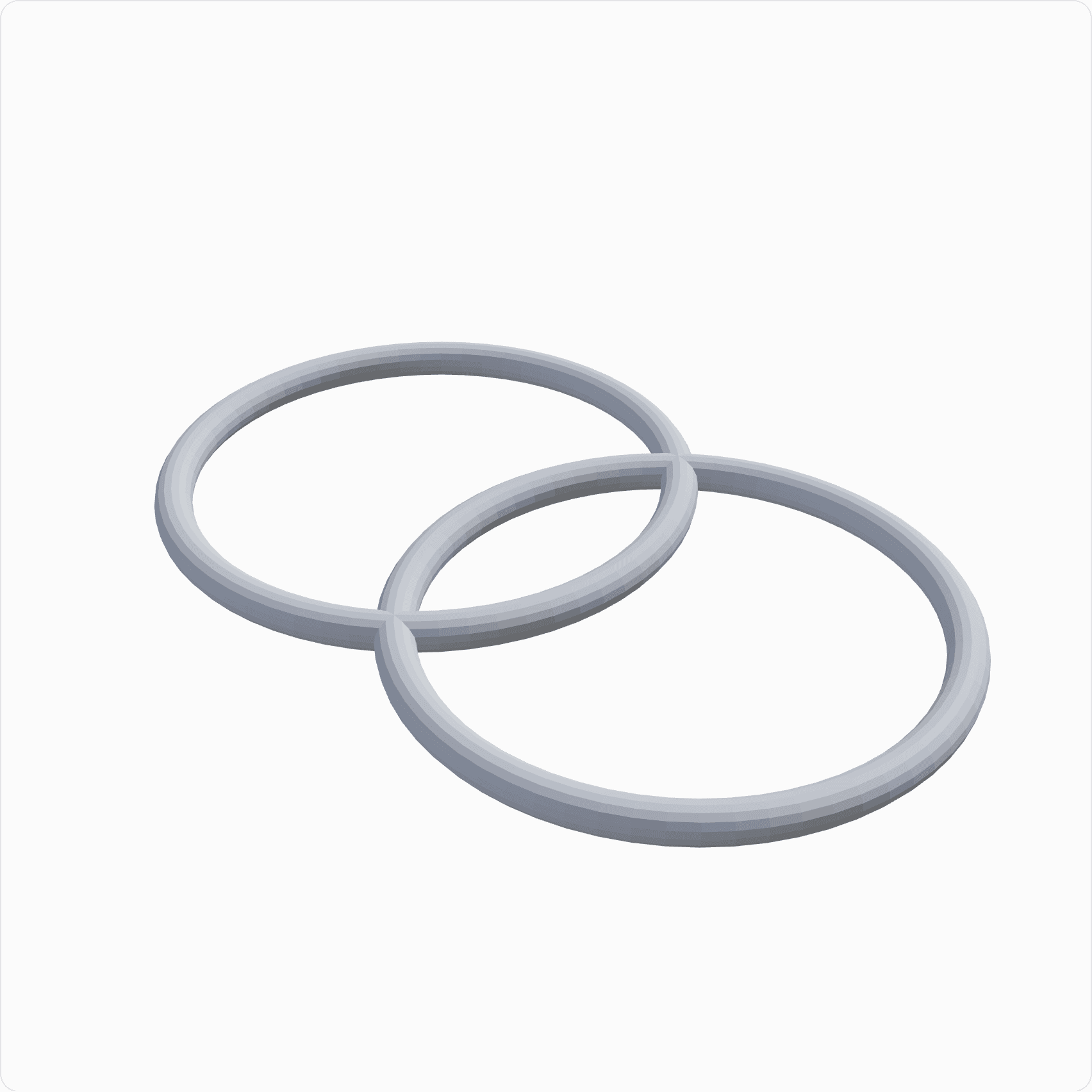 Hoop earrings, rendered