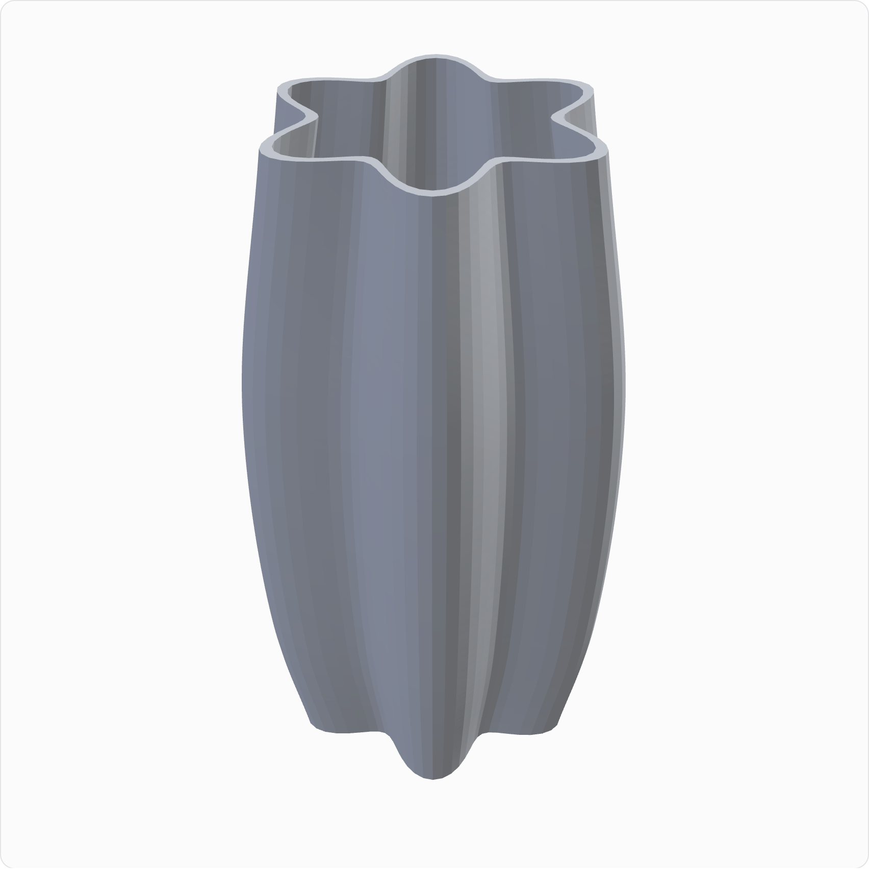 Hex facet vase, rendered