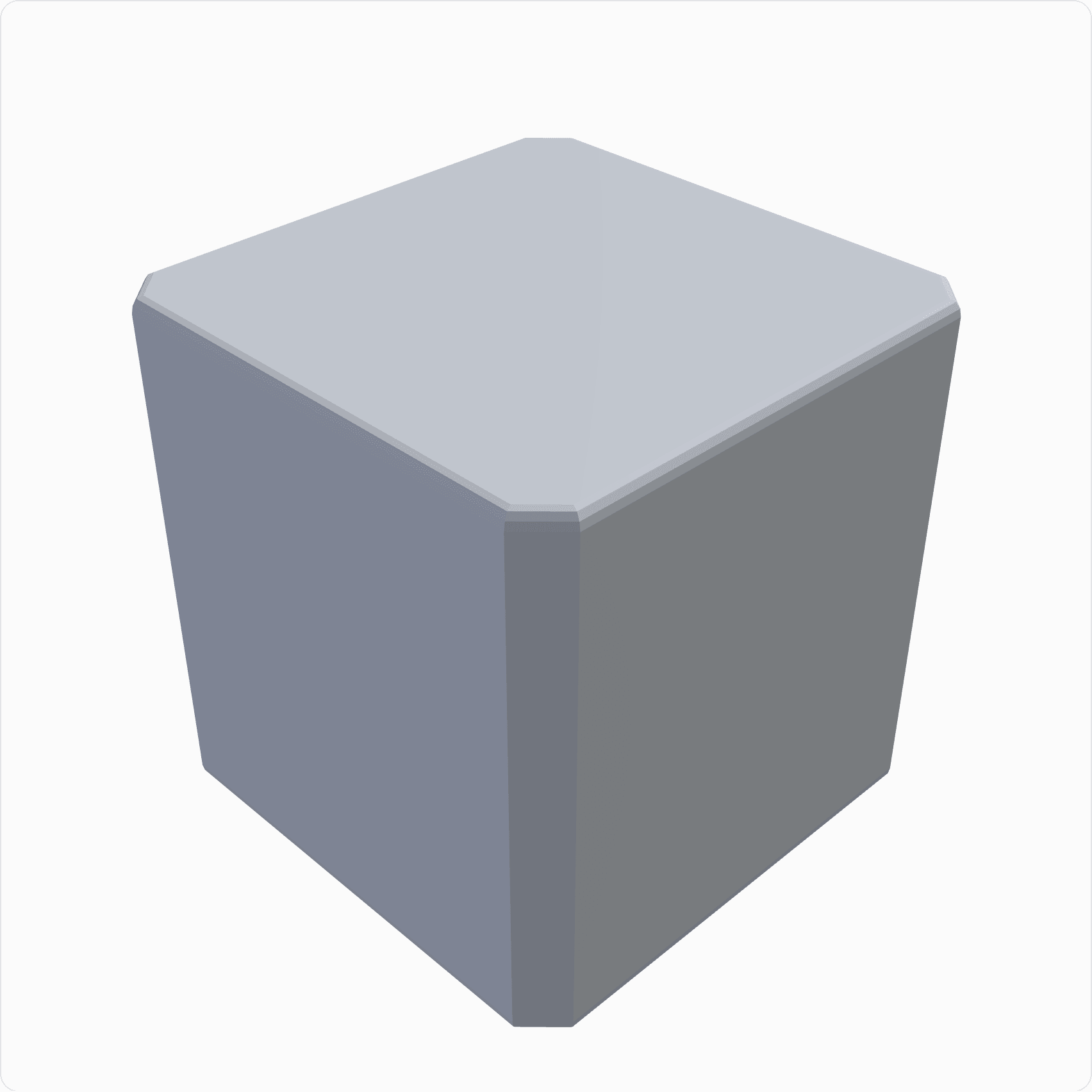 Calibration cube, rendered