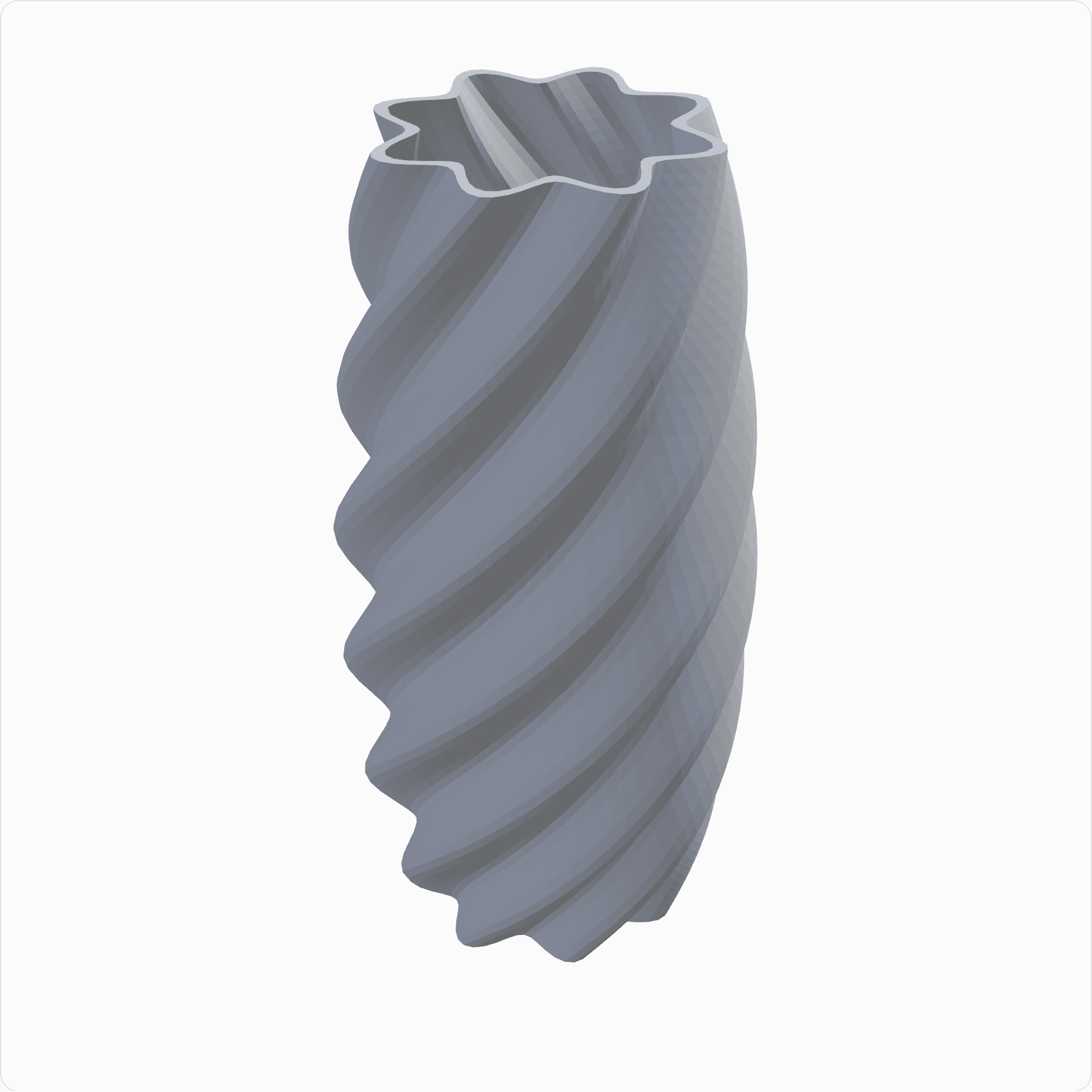 Helix twist vase, rendered