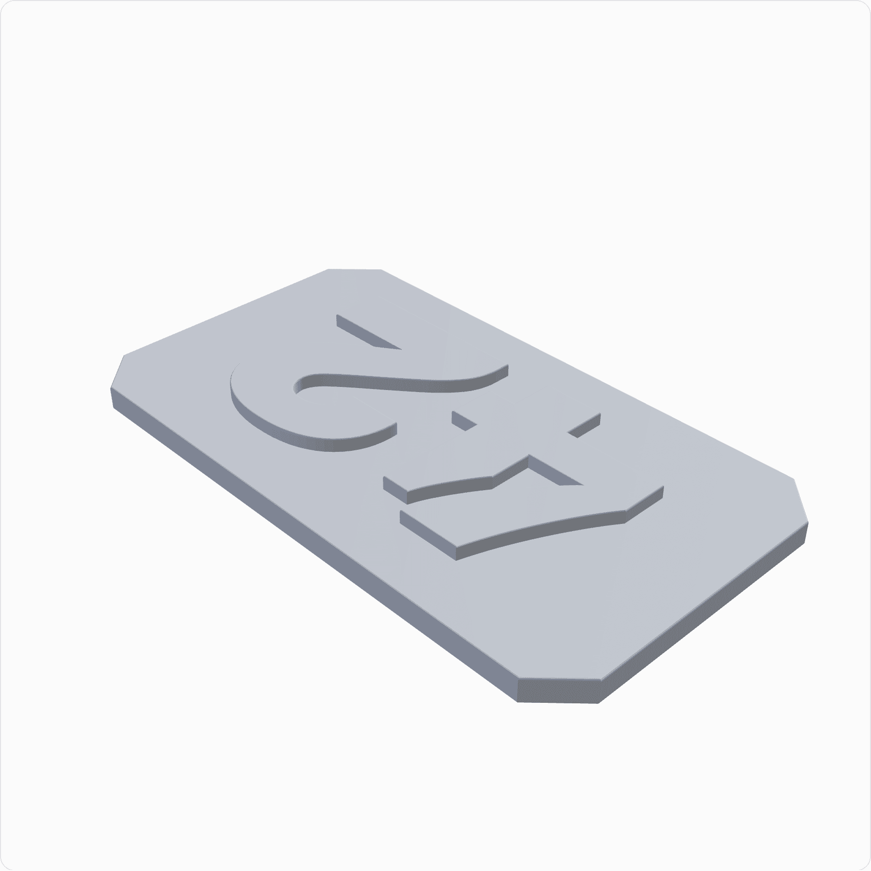 House number, rendered